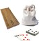 WE Games 7 Inch Travel Cribbage Set - Solid Hardwood Board with Cards and Bag